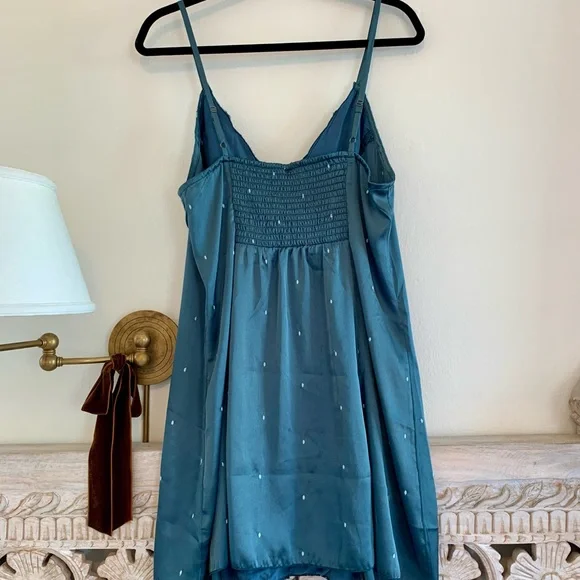 Free People Say My Name Dress in Turquoise - Picture 2 of 4